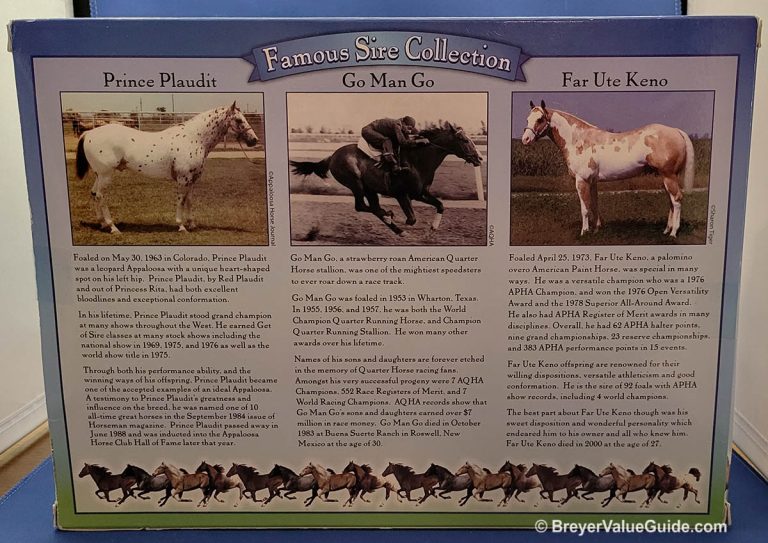 Prince Plaudit – Famous Sire Collection | Breyer Value Guide